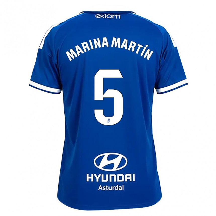 ילדים כדורגל Marina Martín #5 כחול בינוני לבן ג'רזי ביתית 2026/27