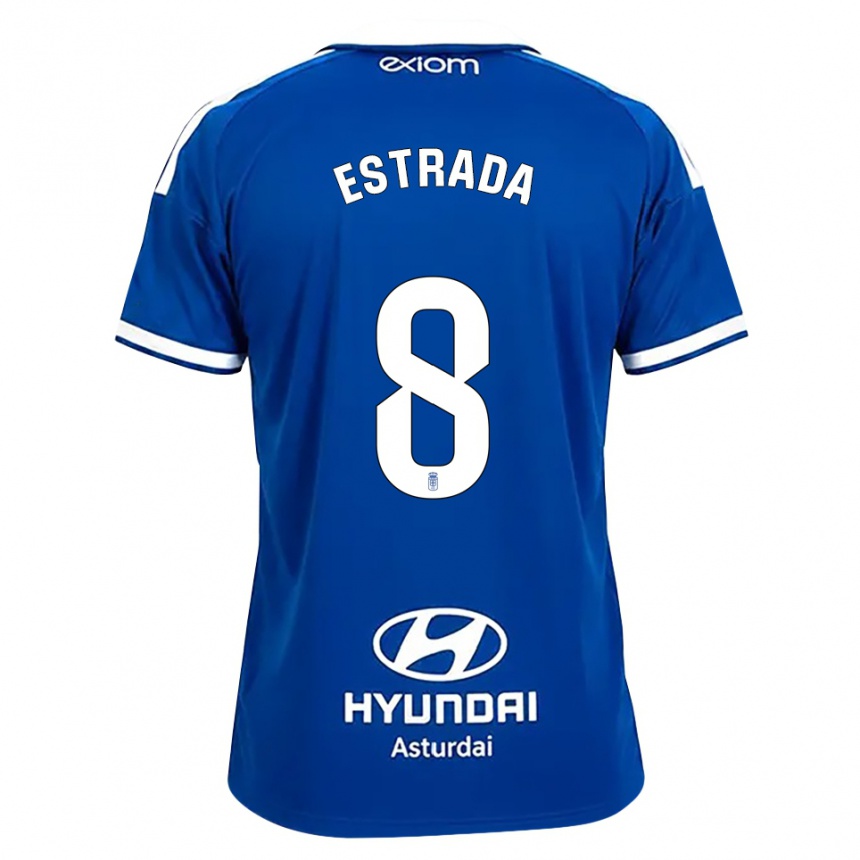 ילדים כדורגל Nacho Estrada #8 כחול בינוני לבן ג'רזי ביתית 2026/27
