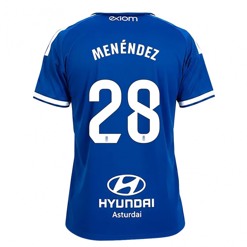 ילדים כדורגל Diego Menéndez #28 כחול בינוני לבן ג'רזי ביתית 2026/27