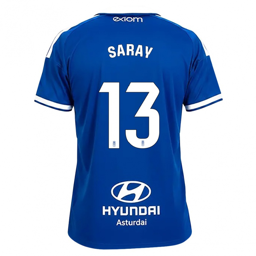 ילדים כדורגל Saray Vázquez Alonso #13 כחול בינוני לבן ג'רזי ביתית 2026/27