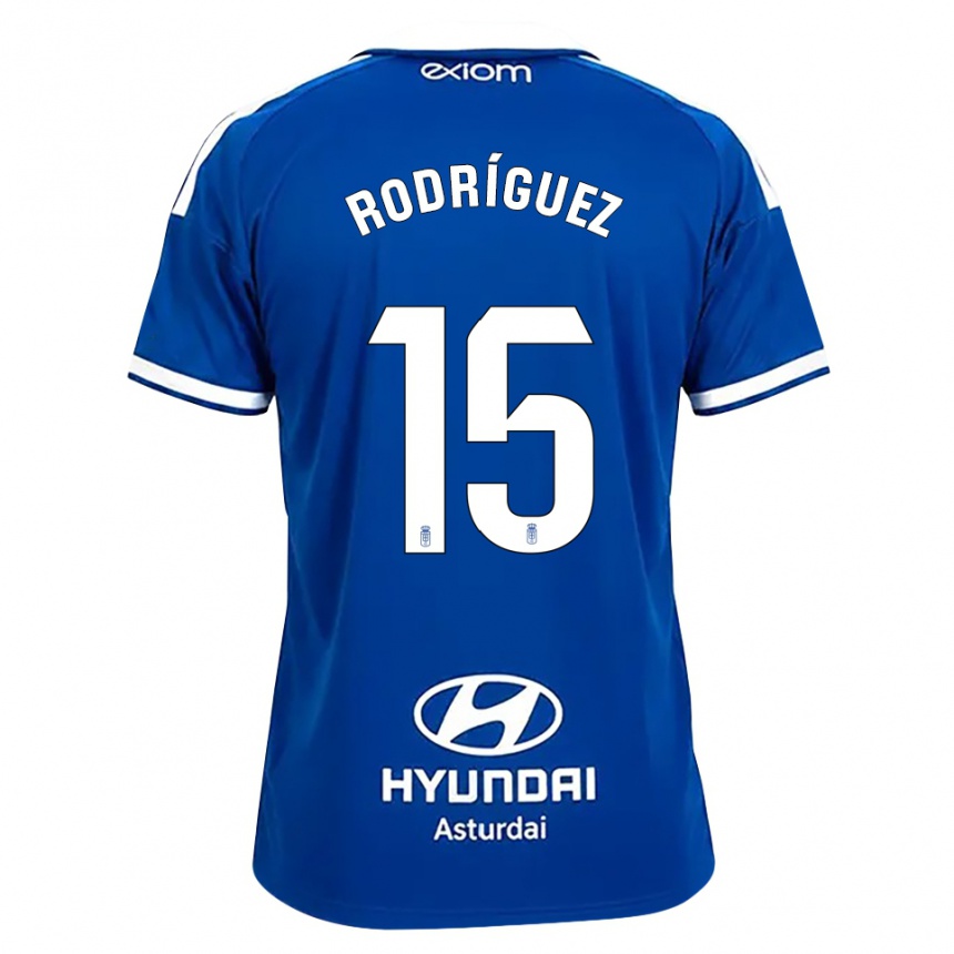 ילדים כדורגל Samu Rodríguez #15 כחול בינוני לבן ג'רזי ביתית 2026/27