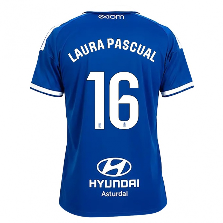 ילדים כדורגל Laura Pascual #16 כחול בינוני לבן ג'רזי ביתית 2026/27