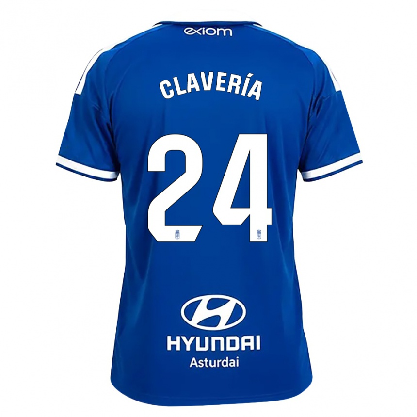 ילדים כדורגל Miguel Clavería #24 כחול בינוני לבן ג'רזי ביתית 2026/27