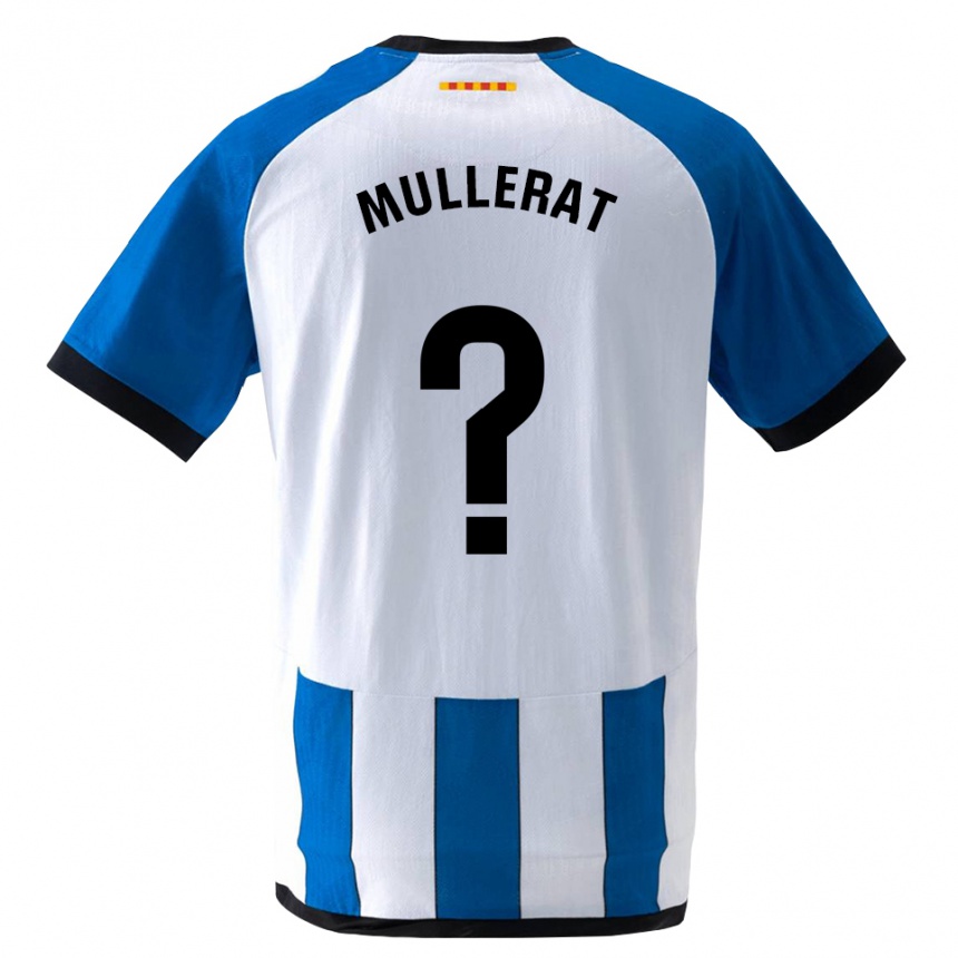 ילדים כדורגל Víctor Mullerat #0 כחול לבן מלכותי ג'רזי ביתית 2026/27