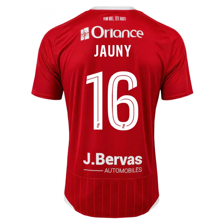 ילדים כדורגל Noah Jauny #16 לבן אדום ג'רזי ביתית 2026/27 ילדים כדורגל Noah Jauny #16 לבן אדום ג'רזי ביתית 2026/27