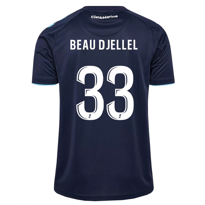 ילדים כדורגל Yanis Beau Djellel #33 כחול חצות תכלת ג'רזי ביתית 2026/27