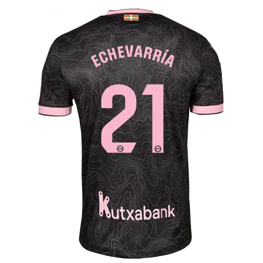 ילדים כדורגל Martin Echevarría #21 שחור ורוד הרחק ג'רזי 2026/27