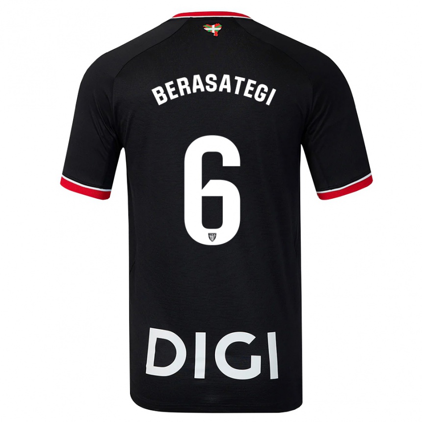 ילדים כדורגל Suhar Berasategi #6 שחור לבן אדום הרחק ג'רזי 2026/27