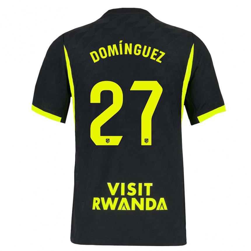 ילדים כדורגל Jorge Domínguez #27 ירוק בהיר שחור הרחק ג'רזי 2026/27