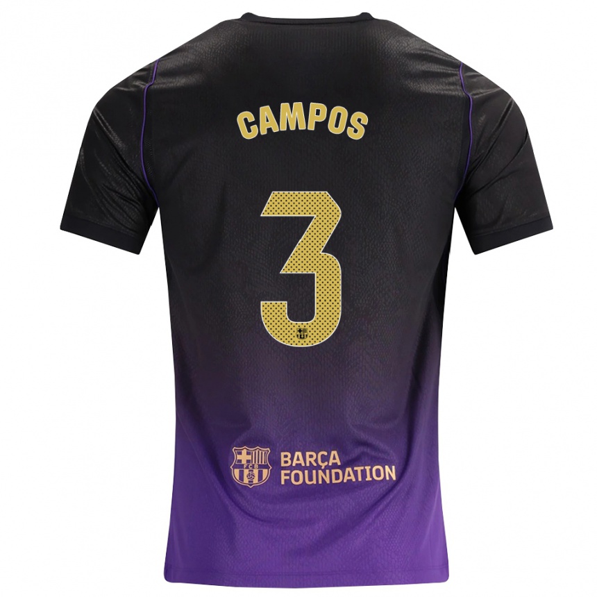 ילדים כדורגל Alex Campos #3 סגול צהוב שחור הרחק ג'רזי 2026/27