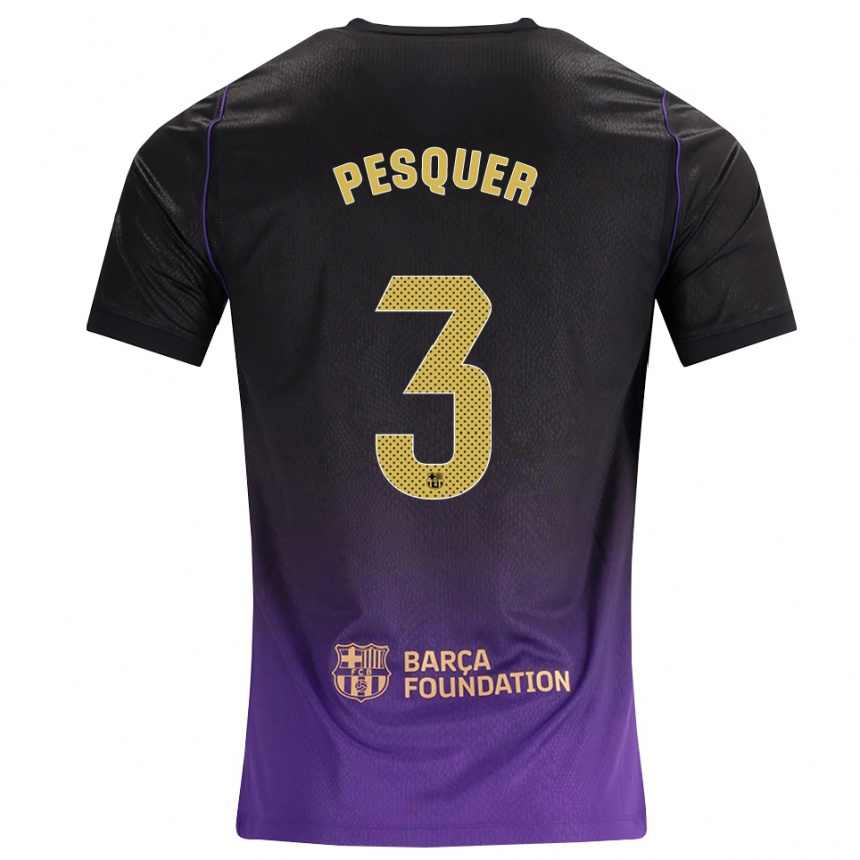ילדים כדורגל Jordi Pesquer #3 סגול צהוב שחור הרחק ג'רזי 2026/27 ילדים כדורגל Jordi Pesquer #3 סגול צהוב שחור הרחק ג'רזי 2026/27