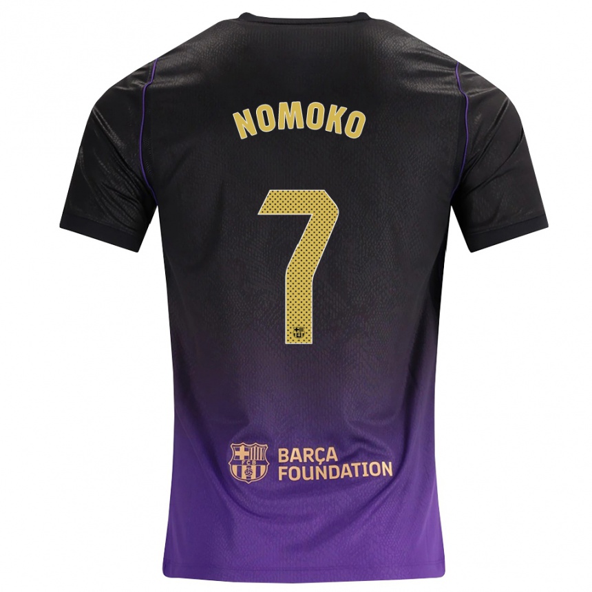 ילדים כדורגל Sama Nomoko #7 סגול צהוב שחור הרחק ג'רזי 2026/27