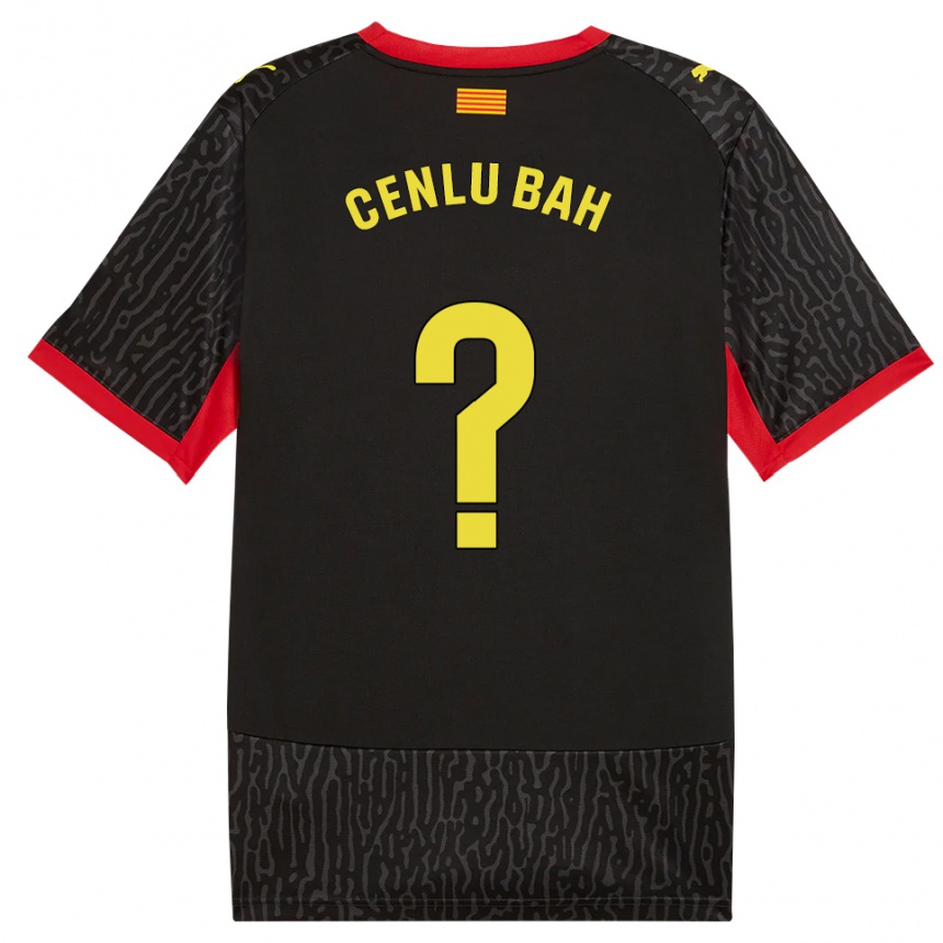 ילדים כדורגל Mamadou Cenlu Bah #0 שחור צהוב אדום הרחק ג'רזי 2026/27