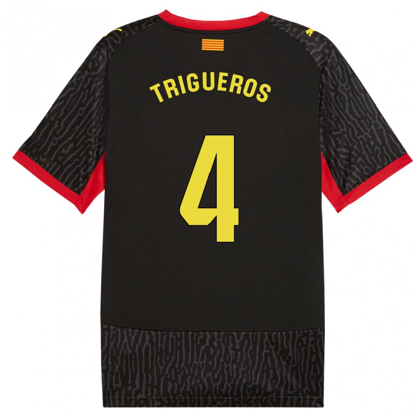 ילדים כדורגל Pol Trigueros #4 שחור צהוב אדום הרחק ג'רזי 2026/27