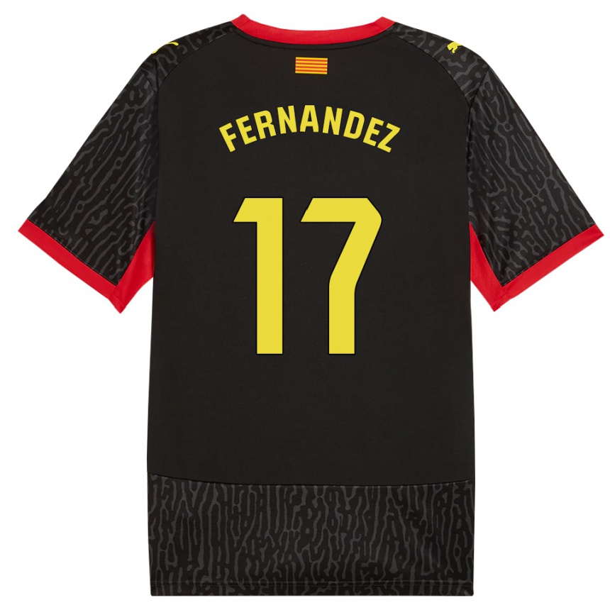 ילדים כדורגל Daniel Fernández #17 שחור צהוב אדום הרחק ג'רזי 2026/27