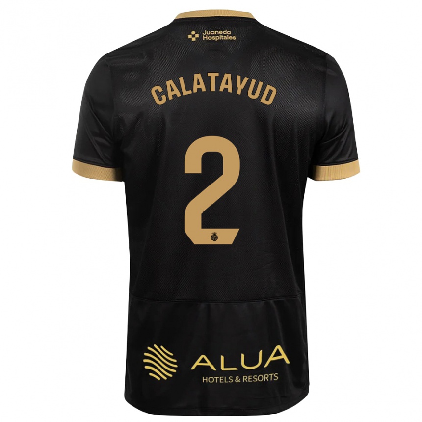ילדים כדורגל Miguel Calatayud #2 חום חולי שחור אדום הרחק ג'רזי 2026/27