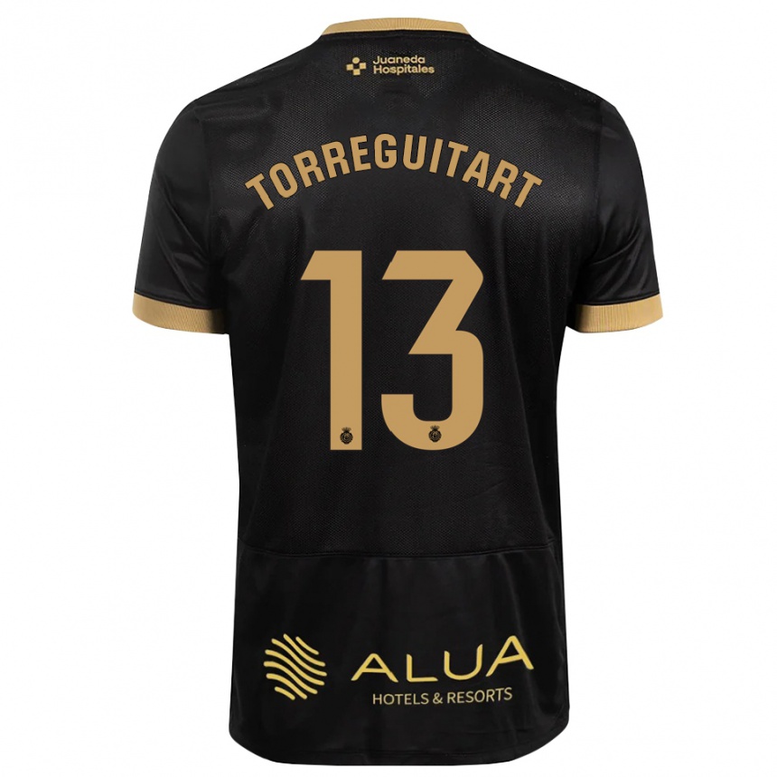 ילדים כדורגל Nil Torreguitart #13 חום חולי שחור אדום הרחק ג'רזי 2026/27