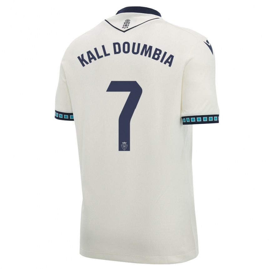 ילדים כדורגל Aly Kall Doumbia #7 לבן שחור כחול שמיים בהיר הרחק ג'רזי 2026/27