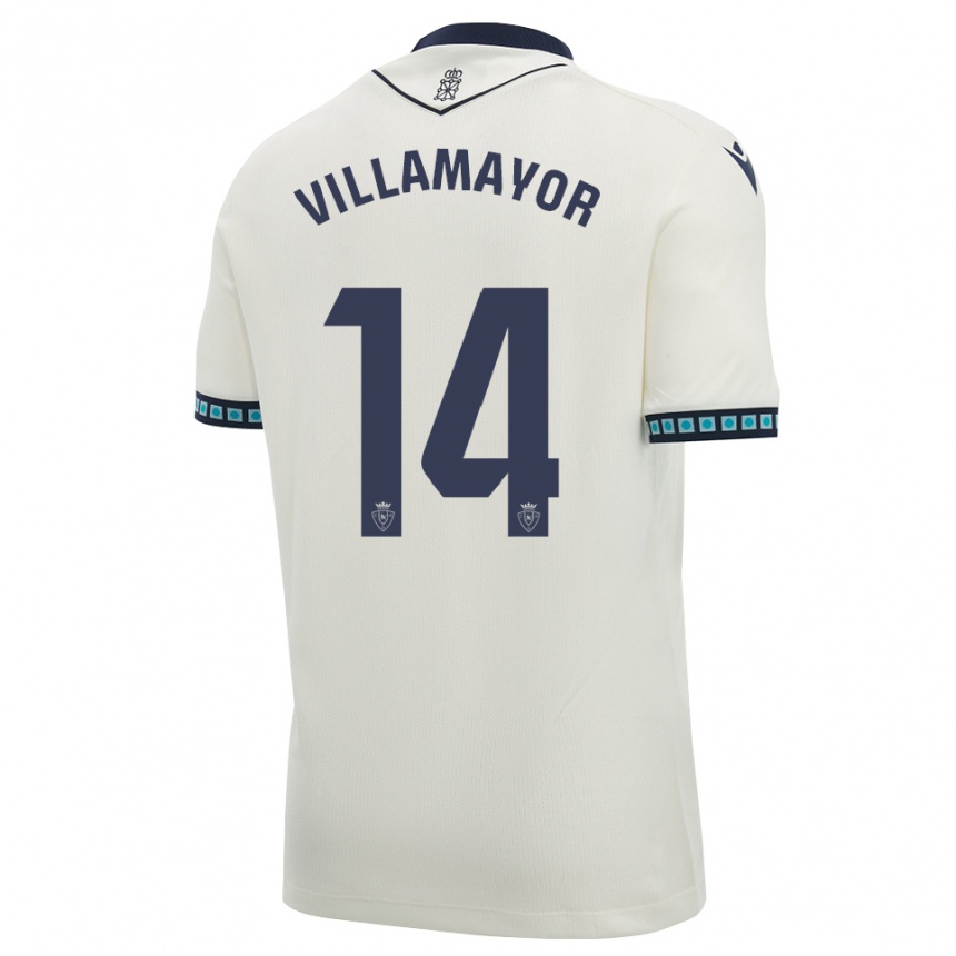 ילדים כדורגל Yoel Villamayor #14 לבן שחור כחול שמיים בהיר הרחק ג'רזי 2026/27