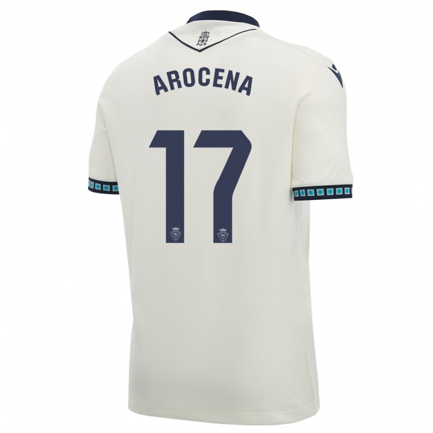 ילדים כדורגל Asier Arocena #17 לבן שחור כחול שמיים בהיר הרחק ג'רזי 2026/27