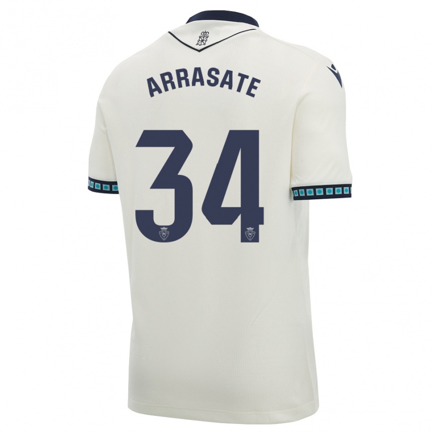 ילדים כדורגל Ibai Arrasate #34 לבן שחור כחול שמיים בהיר הרחק ג'רזי 2026/27