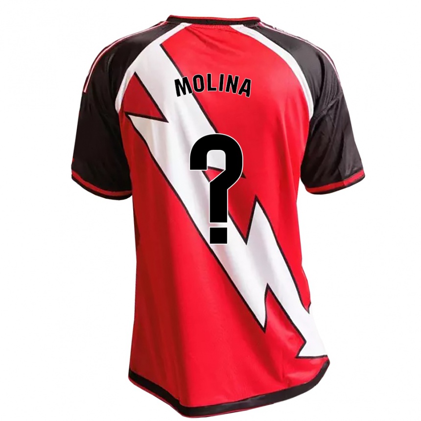 ילדים כדורגל Adrián Molina #0 לבן אדום שחור הרחק ג'רזי 2026/27
