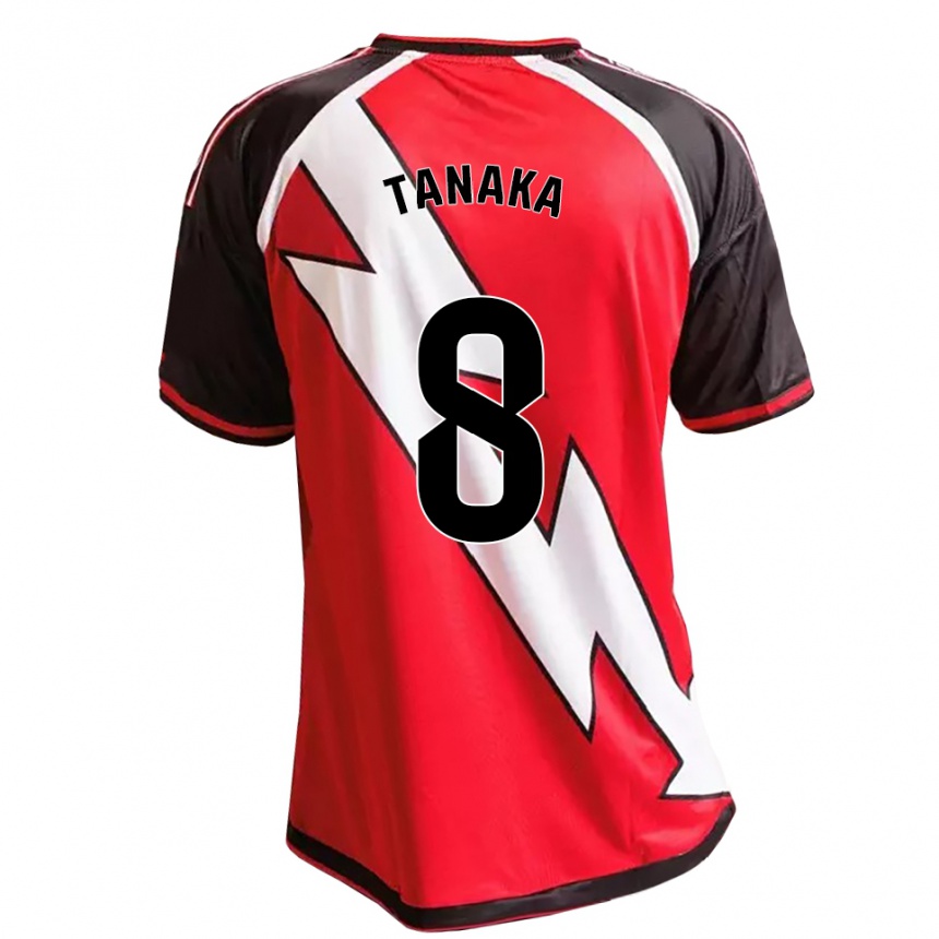 ילדים כדורגל Yoko Tanaka #8 לבן אדום שחור הרחק ג'רזי 2026/27