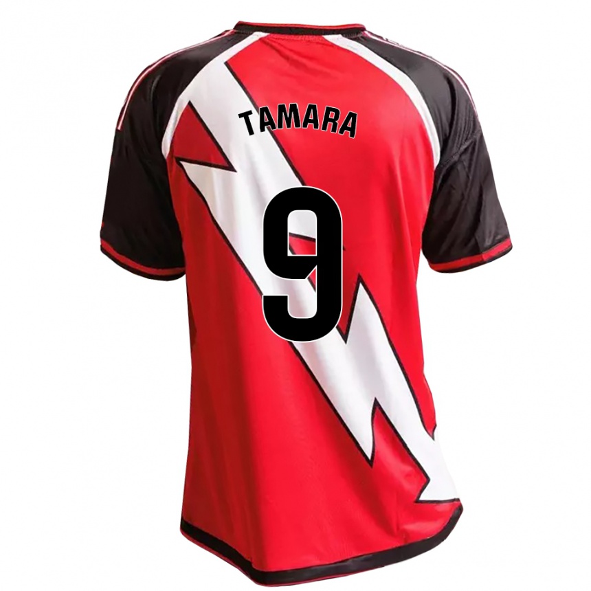 ילדים כדורגל Tamara Álvarez Rodríguez #9 לבן אדום שחור הרחק ג'רזי 2026/27