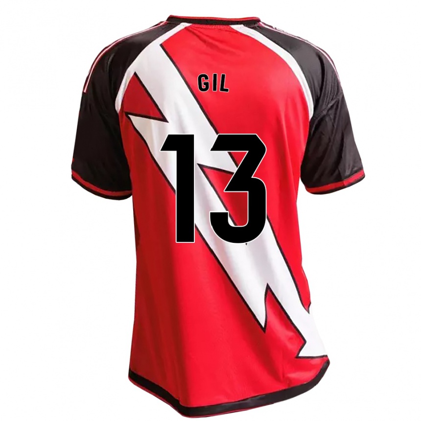 ילדים כדורגל Juanpe Gil #13 לבן אדום שחור הרחק ג'רזי 2026/27