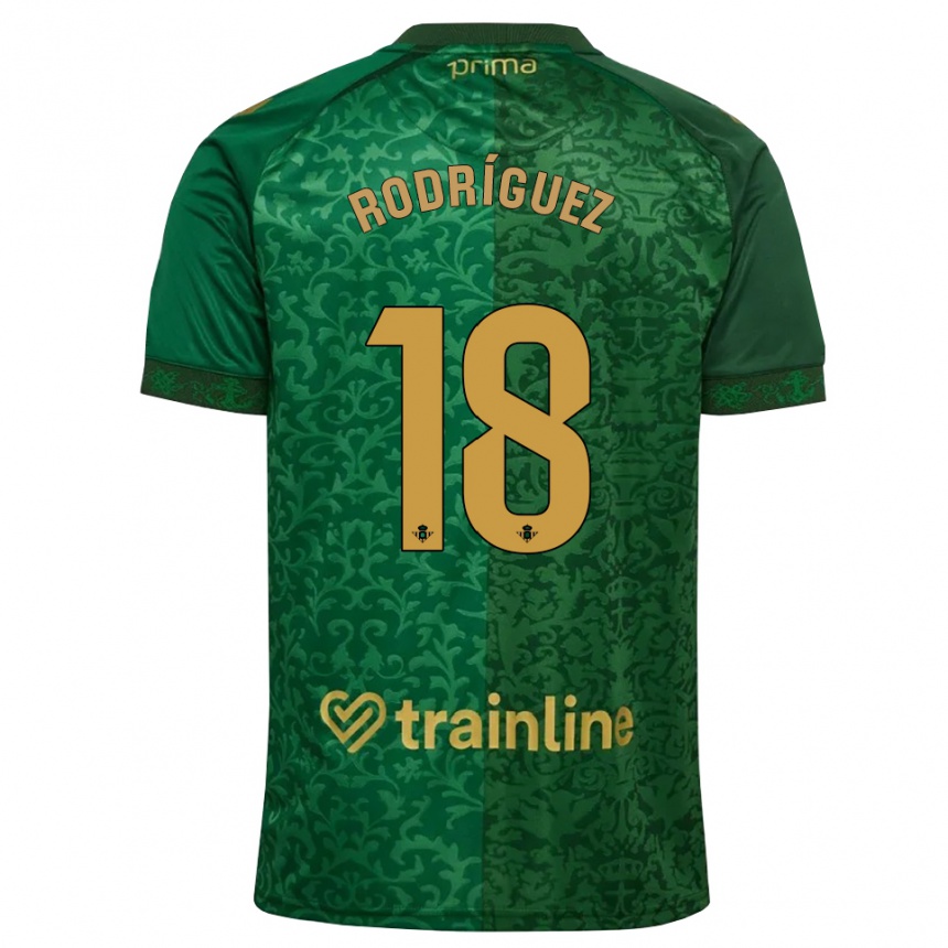 ילדים כדורגל Juan Rodríguez #18 ירוק יער אדמדם כהה הרחק ג'רזי 2026/27