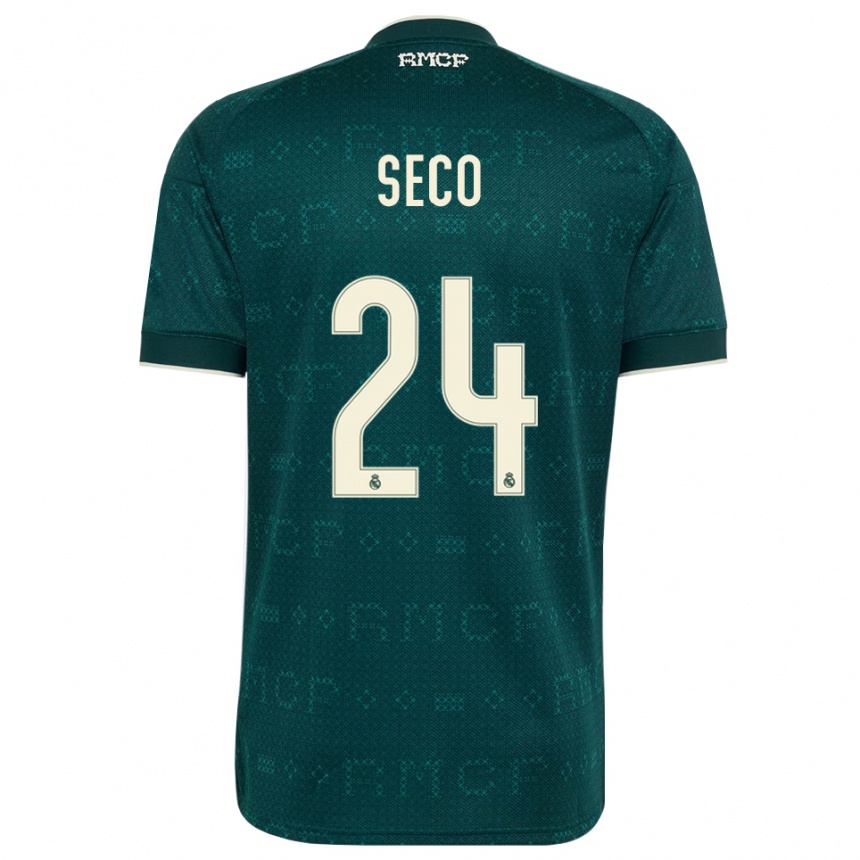 ילדים כדורגל Ferran Seco #24 אפור כהה לבן הרחק ג'רזי 2026/27