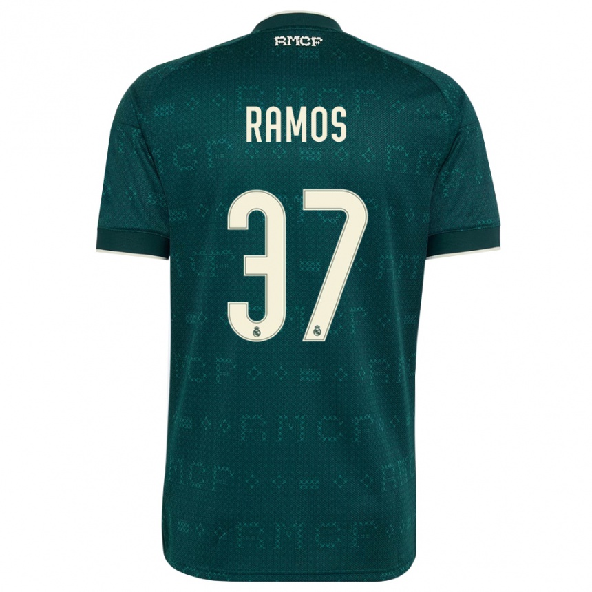 ילדים כדורגל Yeremaiah Ramos #37 אפור כהה לבן הרחק ג'רזי 2026/27