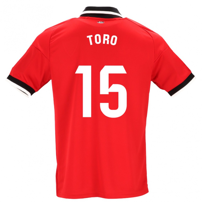 ילדים כדורגל חואן אנטוניו טורו גאווינו #15 לבן אדום שחור הרחק ג'רזי 2026/27