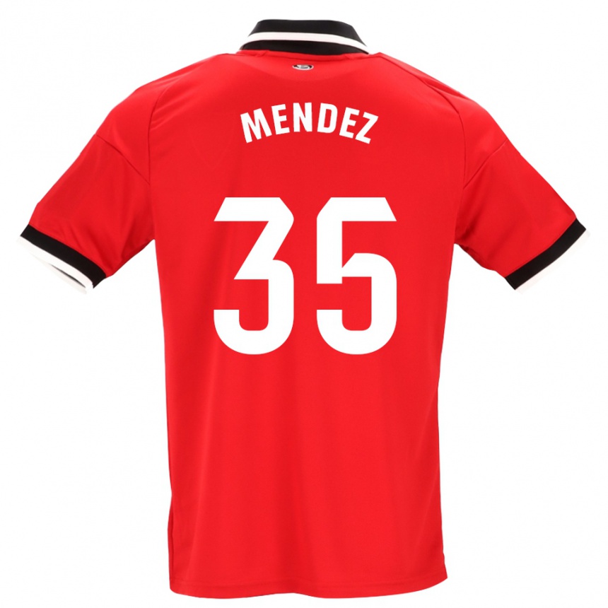 ילדים כדורגל Tomas Mendez #35 לבן אדום שחור הרחק ג'רזי 2026/27