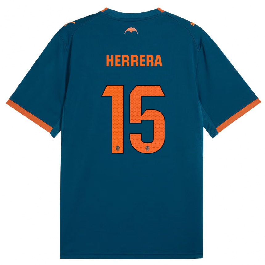 ילדים כדורגל Iker Herrera #15 כחול דודג' כתום הרחק ג'רזי 2026/27