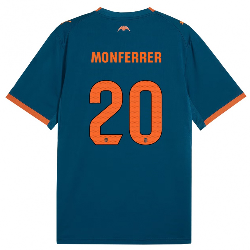 ילדים כדורגל Miguel Monferrer #20 כחול דודג' כתום הרחק ג'רזי 2026/27