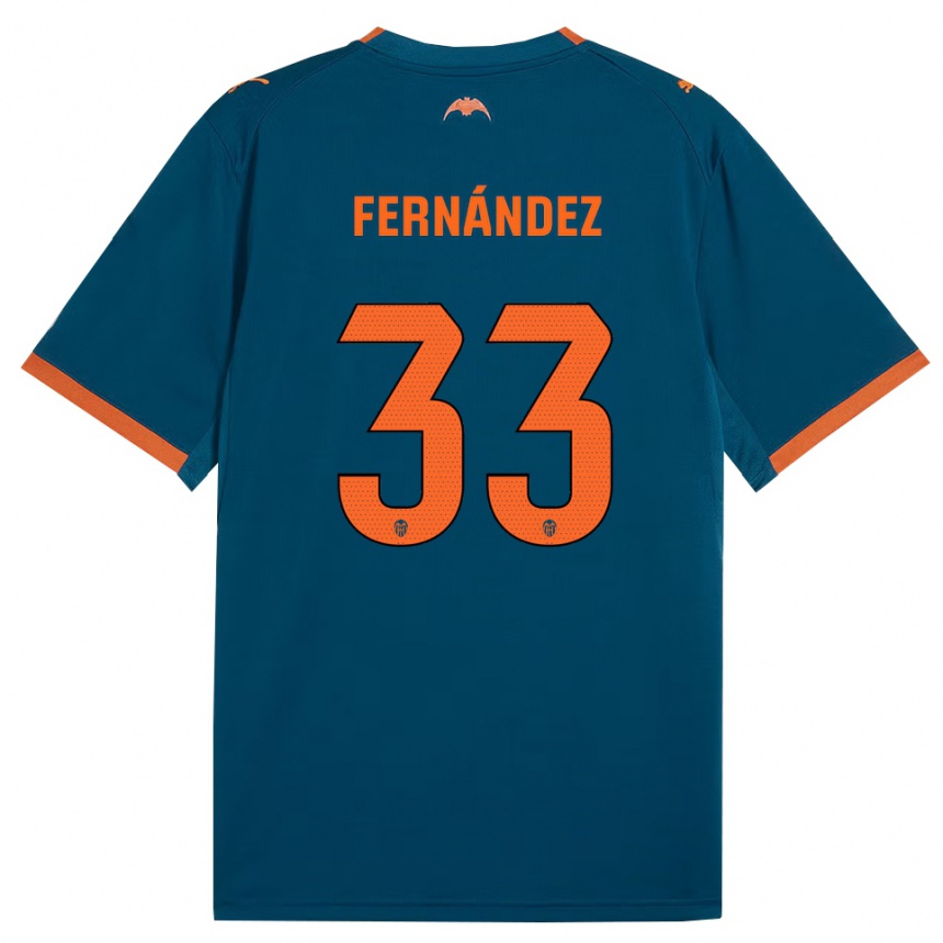 ילדים כדורגל Hugo Fernández #33 כחול דודג' כתום הרחק ג'רזי 2026/27