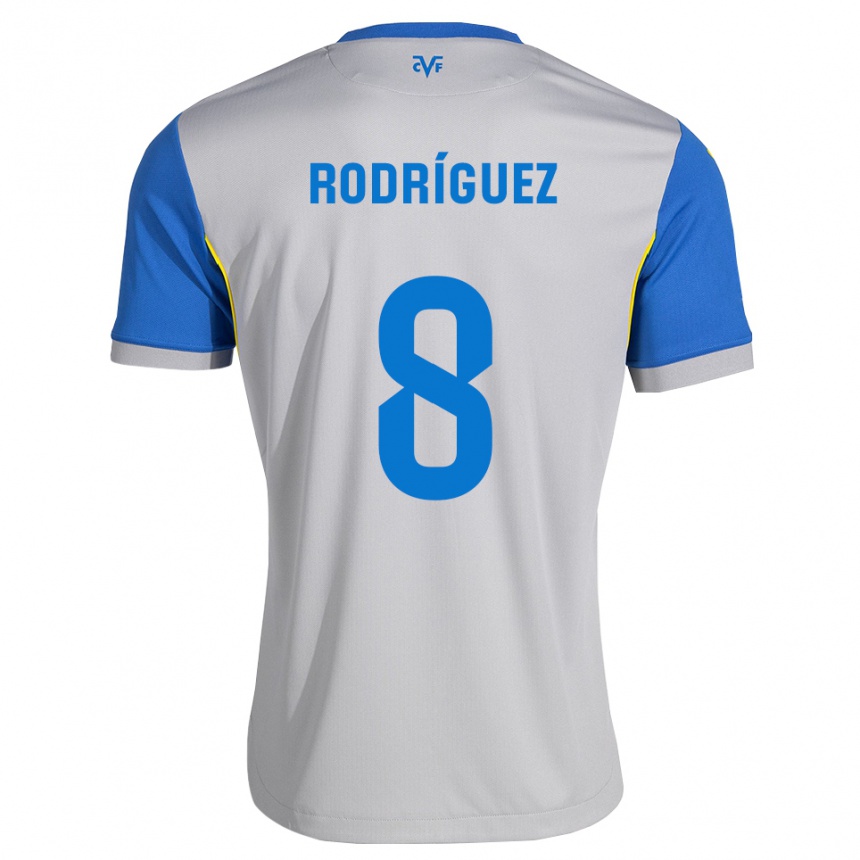 ילדים כדורגל Unai Rodríguez #8 כחול דודג' אפור הרחק ג'רזי 2026/27