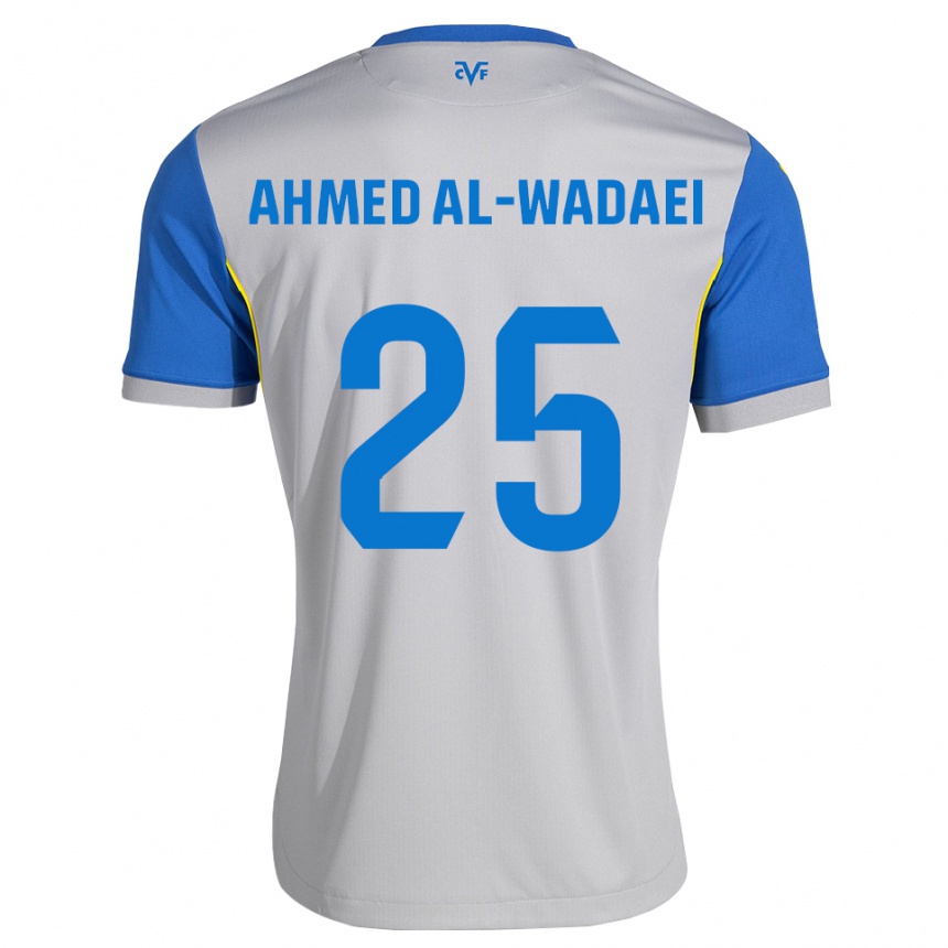 ילדים כדורגל Sayed Ahmed Al-Wadaei #25 כחול דודג' אפור הרחק ג'רזי 2026/27 ילדים כדורגל Sayed Ahmed Al-Wadaei #25 כחול דודג' אפור הרחק ג'רזי 2026/27