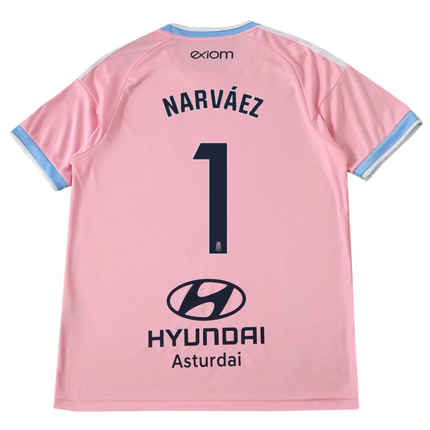 ילדים כדורגל Miguel Narváez #1 כחול תירס ורוד הרחק ג'רזי 2026/27