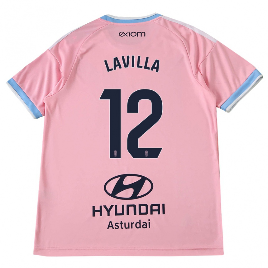 ילדים כדורגל Martín Lavilla #12 כחול תירס ורוד הרחק ג'רזי 2026/27