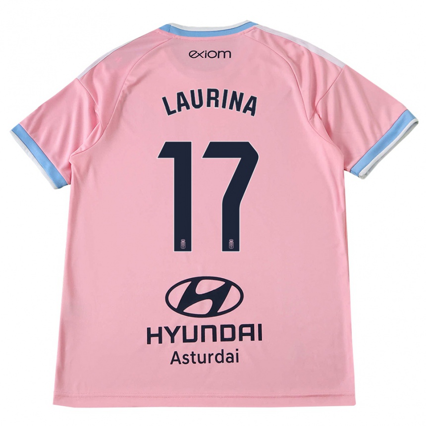 ילדים כדורגל Laura Gutiérrez #17 כחול תירס ורוד הרחק ג'רזי 2026/27