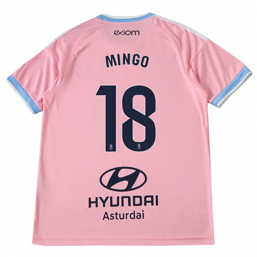 ילדים כדורגל Víctor Mingo #18 כחול תירס ורוד הרחק ג'רזי 2026/27