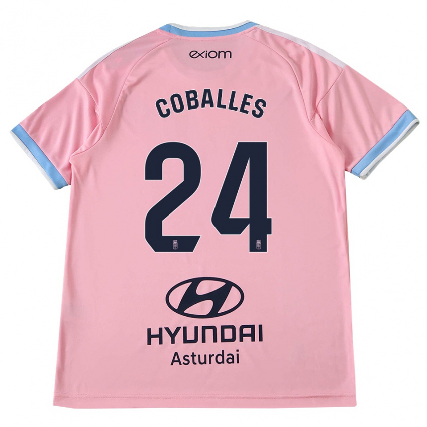 ילדים כדורגל Jaime Coballes #24 כחול תירס ורוד הרחק ג'רזי 2026/27