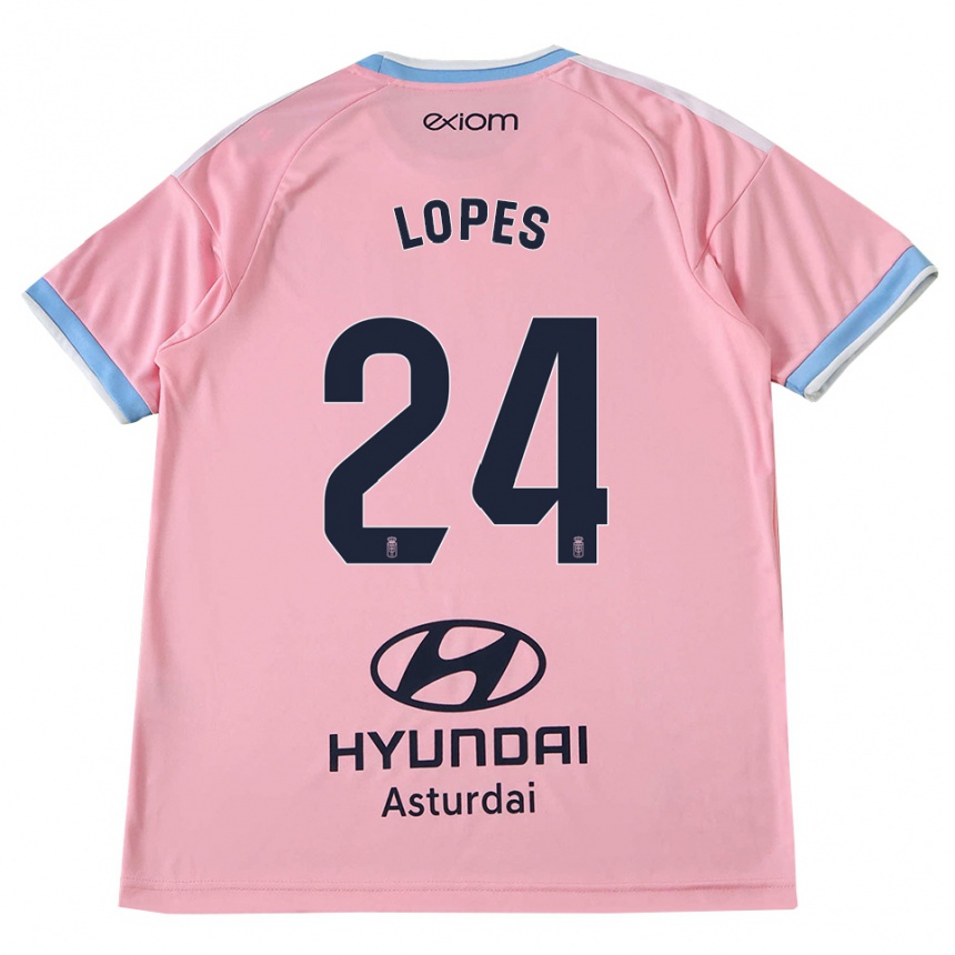 ילדים כדורגל Marcos Lopes #24 כחול תירס ורוד הרחק ג'רזי 2026/27