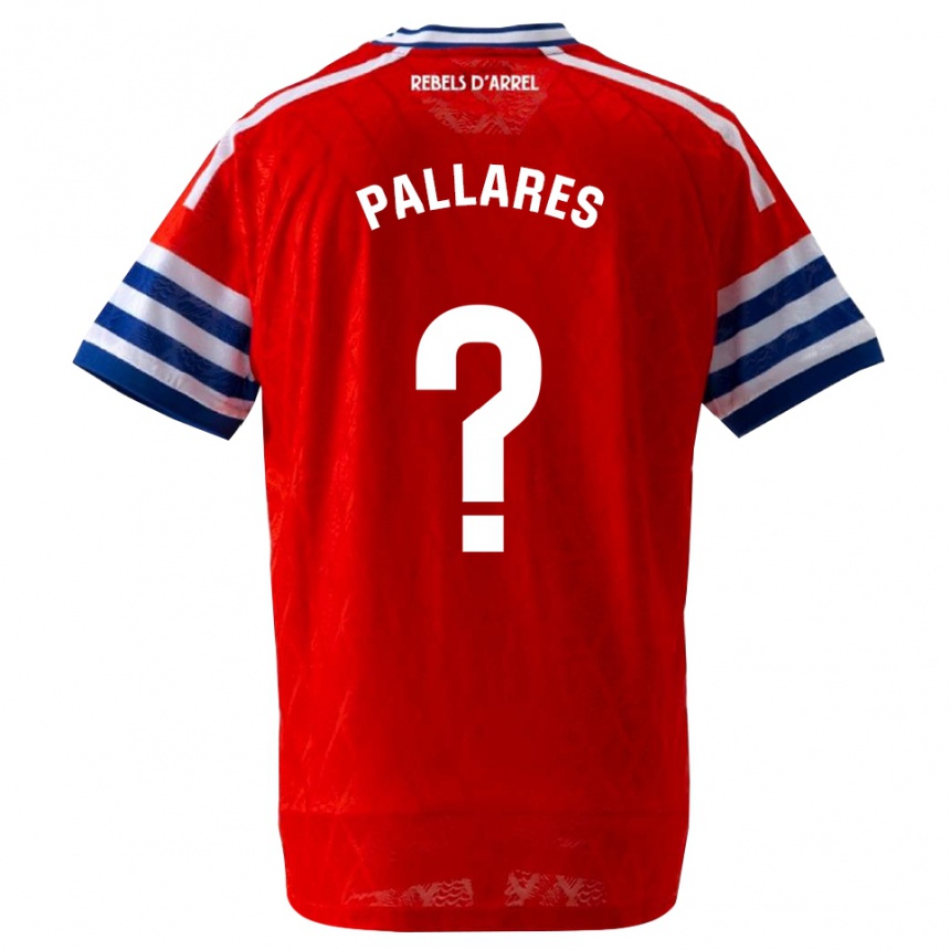 ילדים כדורגל Pol Pallares #0 כחול מלכותי אדום הרחק ג'רזי 2026/27