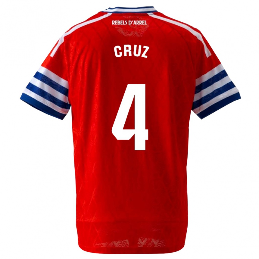 ילדים כדורגל Ian Cruz #4 כחול מלכותי אדום הרחק ג'רזי 2026/27