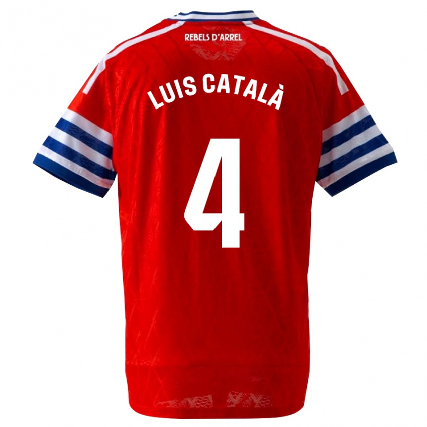 ילדים כדורגל José Luis Català #4 כחול מלכותי אדום הרחק ג'רזי 2026/27