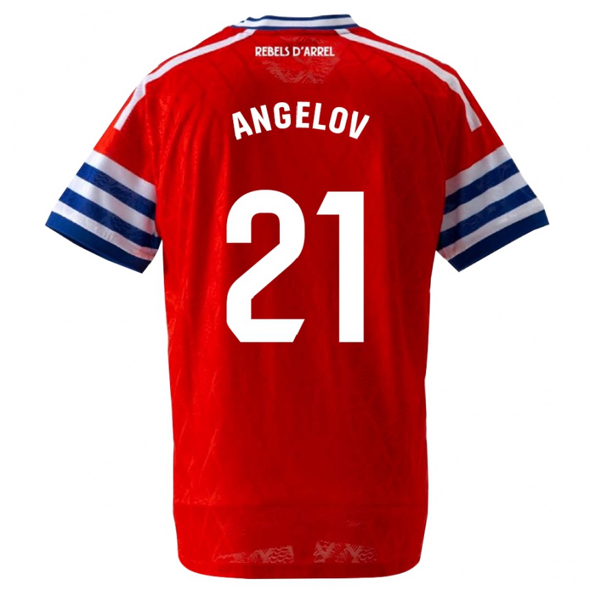ילדים כדורגל Georgi Angelov #21 כחול מלכותי אדום הרחק ג'רזי 2026/27