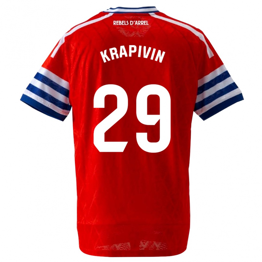ילדים כדורגל Yegor Krapivin #29 כחול מלכותי אדום הרחק ג'רזי 2026/27 ילדים כדורגל Yegor Krapivin #29 כחול מלכותי אדום הרחק ג'רזי 2026/27